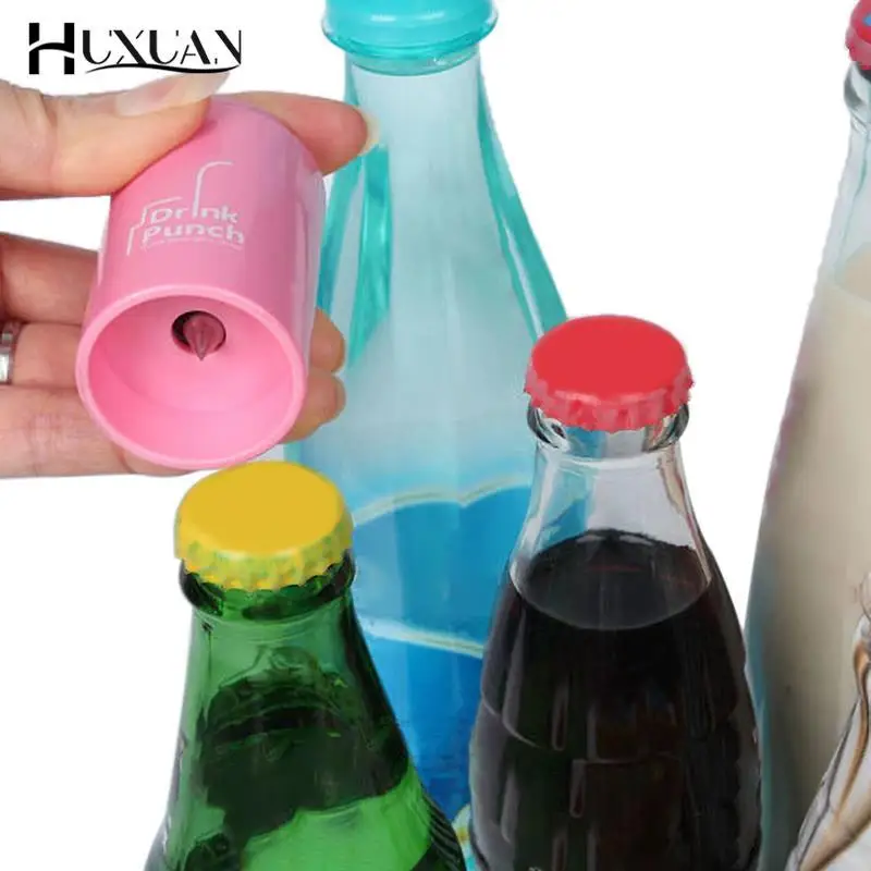 

1pcs Mini Water Drill Bottle Opener Tools Drink Punch Bottle Cover Hole Punch Opener For Straw For Party Random Color