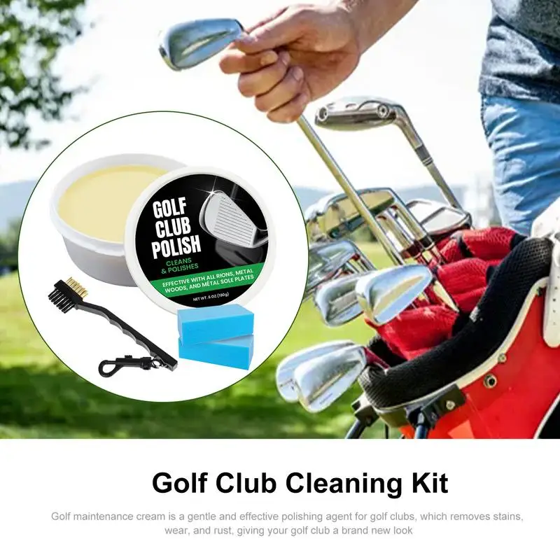 Golf Club Polishing Kit Multi-purpose Golf Groove Cleaner Polish Balm Odorless Scratch Remover  Paste For All Golf Irons