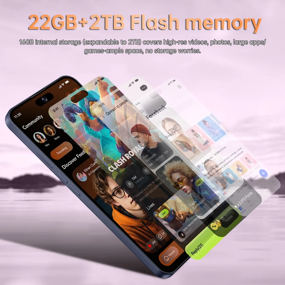 K-Touch Mobile Phones M18 Pro Max Smartphone 5G Dual Card Dual Standby 7.3 Inch Android 15 Cell Phone 22G+2TB 16+48MP Camera 7800mAh Wifi GPS Global Version Cellphones