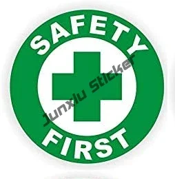 Safety First Hard Hat Sticker logo Firefighter Firemen Helmet Decal Waterproof Decor