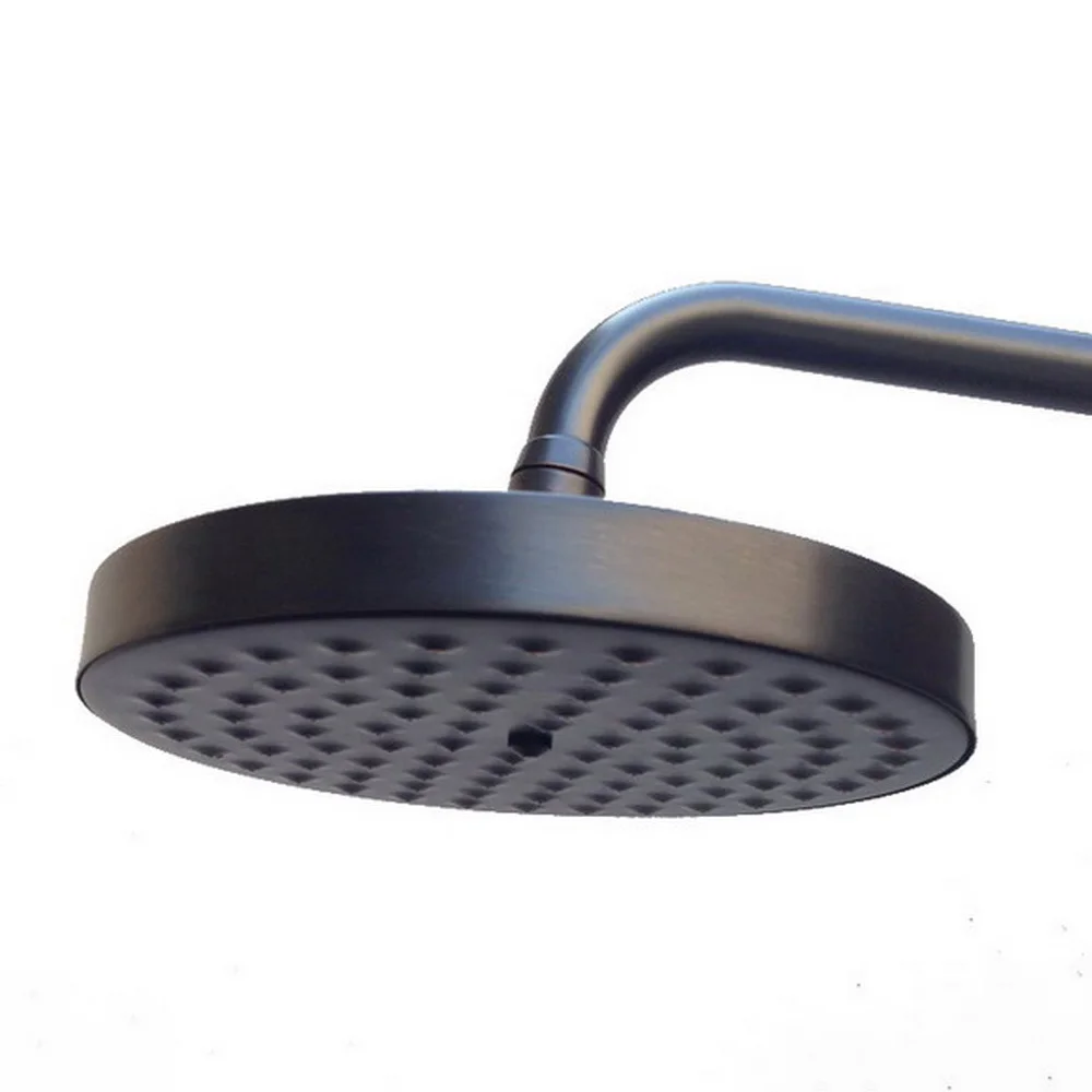 8-calowa czarna mosiężna wanna opady deszczu deszczowa głowica prysznicowa akcesoria łazienkowe (standard 1/2") msh010