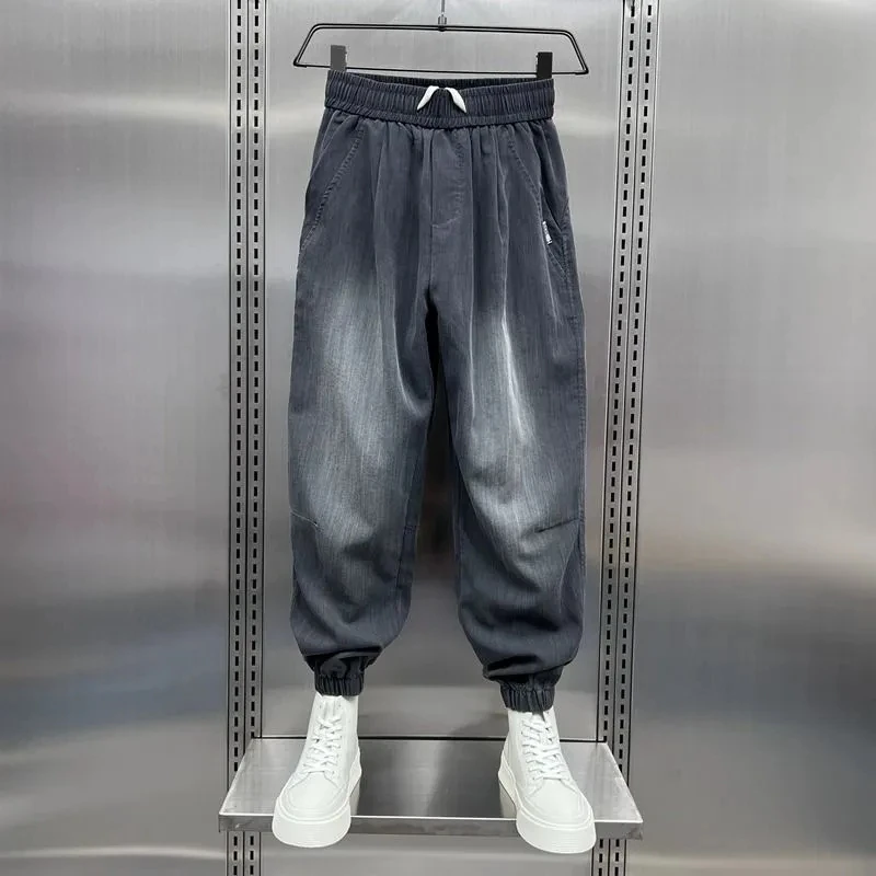 

Men Clothing New Baggy Linen Casual Pants New Men's Gradient Korean Fashion Haren Pants Men Pantalones Hombre All-match Trousers