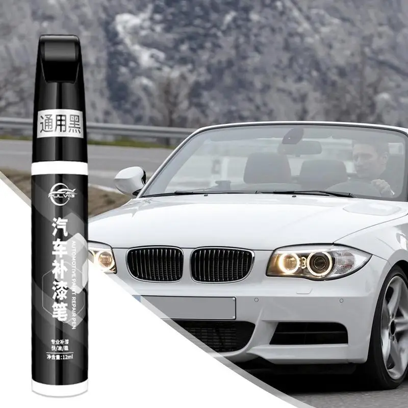 12ml Car Paint Scratches Repair Pen Brush Waterproof Paint Marker Pen Car Tyre Tread Care Automotive Universal Black White Gray