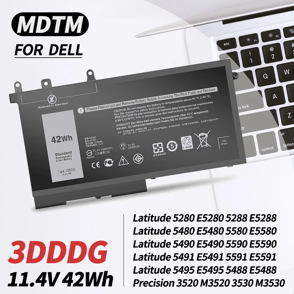 3DDDG Laptop Battery for Dell Latitude 5280 5288 5290 5480 5488 5490 5491 5495 5580 5590 E5280 E5480 E5580 Precision 3520 3530