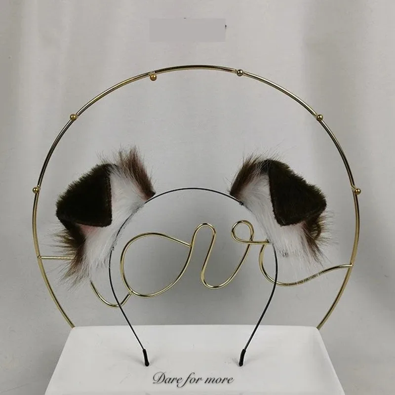 nouveau-travail-fait-a-la-main-marron-fonce-oreilles-de-chien-pli-style-cerceau-bandeaux-bandeau-chapeaux-cosplay-accessoires-de-costume