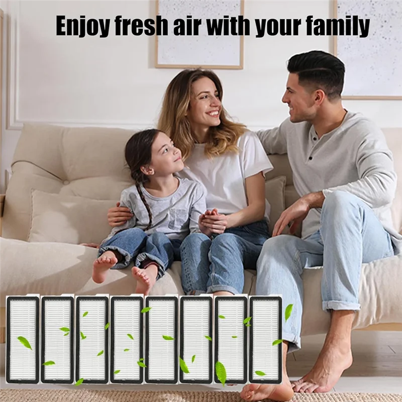 

High Quality-8 PCS HEPA Filters For Roborock Qrevo Curv, P10 Pro, P20 Pro,Qrevo S, Qrevo Pro, Qrevo Maxv Robot Vacuum Cleaner Ac