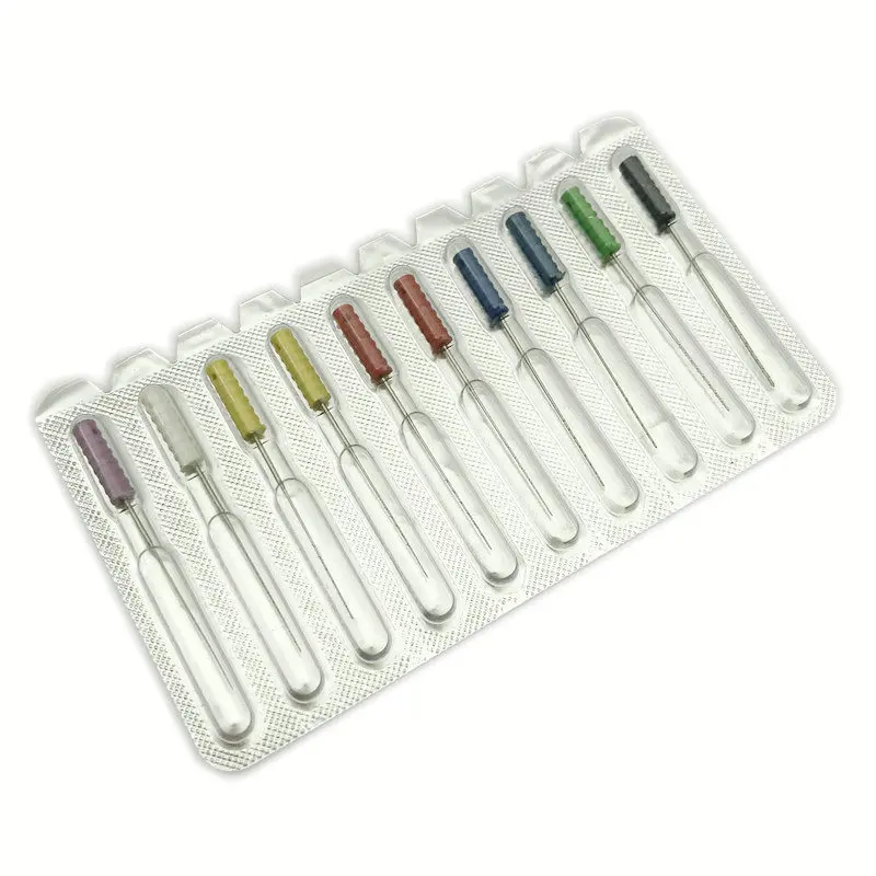 10pcs/pack Dental Root Canal Cleaning Smooth Needle Dental Square Broaches barbed broaches for Root cleaning 21mm/25mm