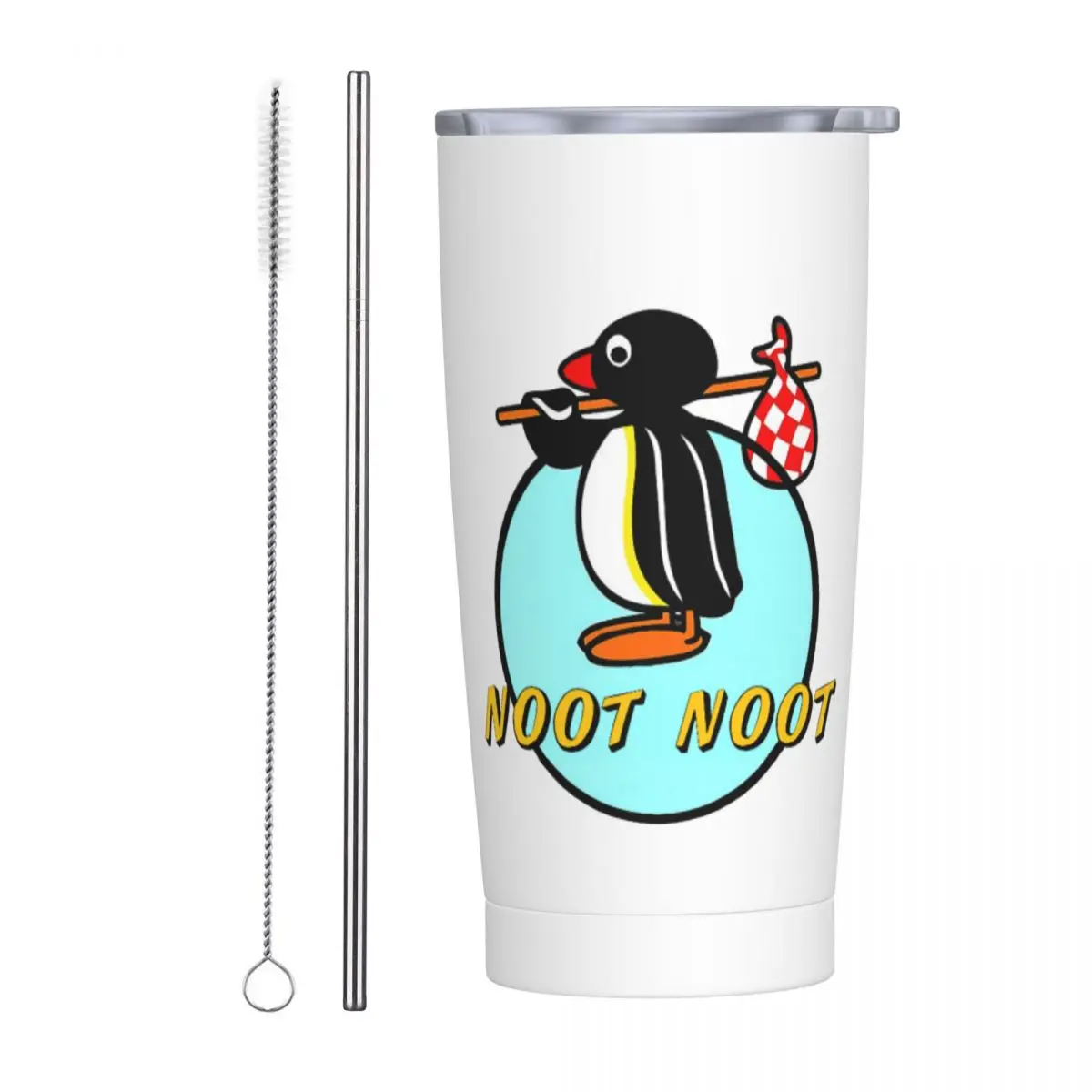 Noot Noot Ladies Insulated Tumbler with Lid Pingu Pinga Penguin Vacuum Coffee Mugs Double Wall Car Bottle Cups, 20oz