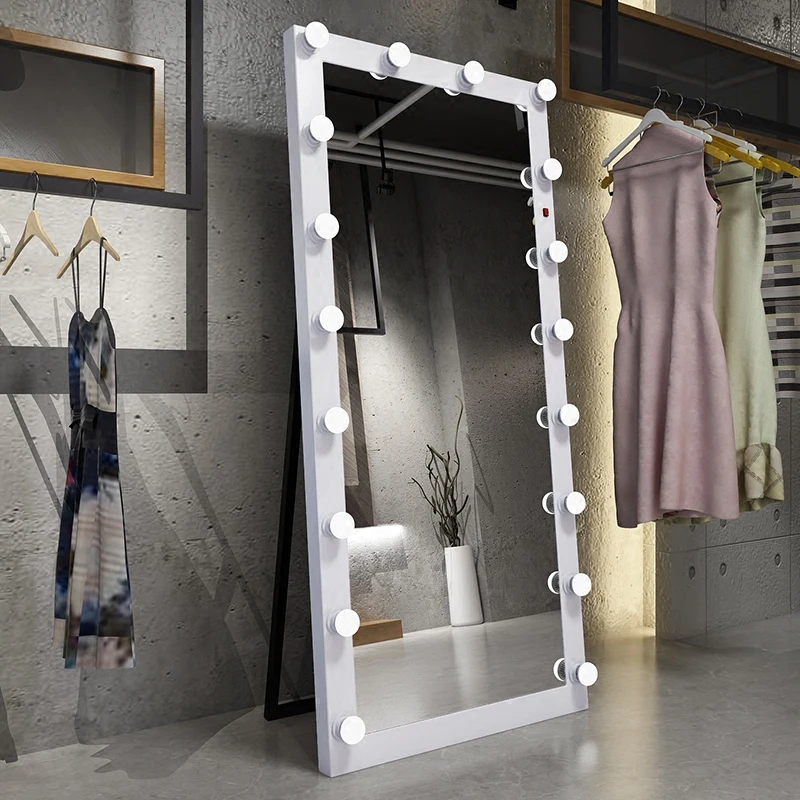 New Dressing Mirror, Lacquer With Bulbs, Clothing Store, Mirror, Floor Stand, Full Body Mirror, Studio Makeup Mirror