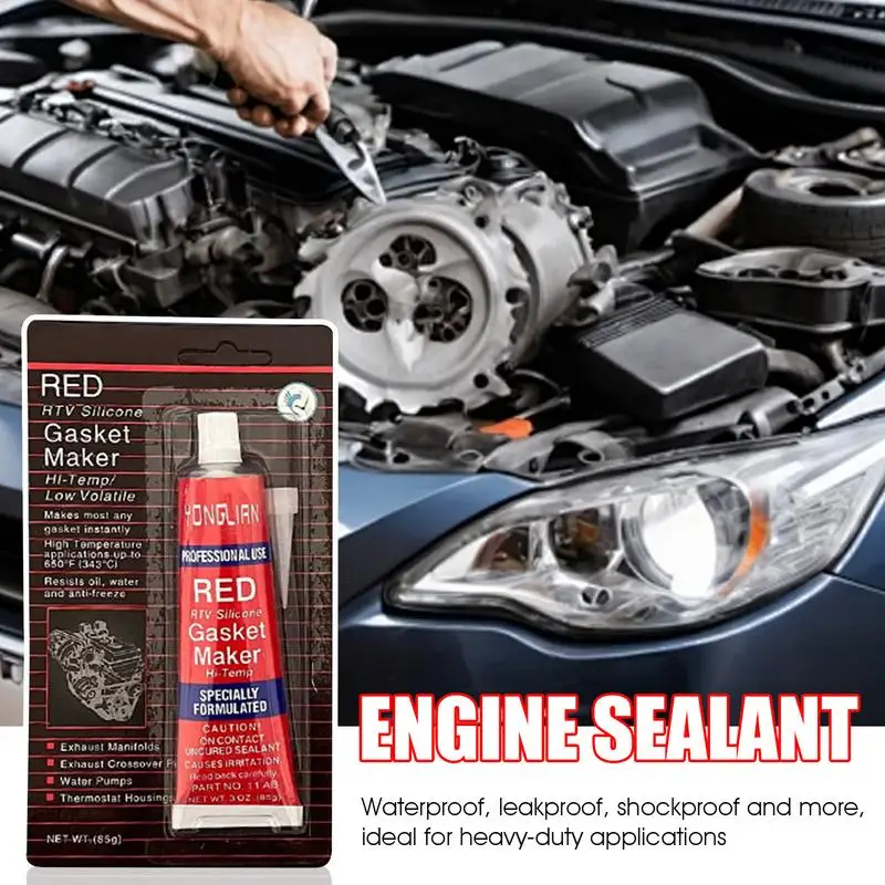 

Car Engine Sealant 85g Waterproof Valve Cover Gasket Sealant For Automotive High Temperature Resistant Engine Sealant For