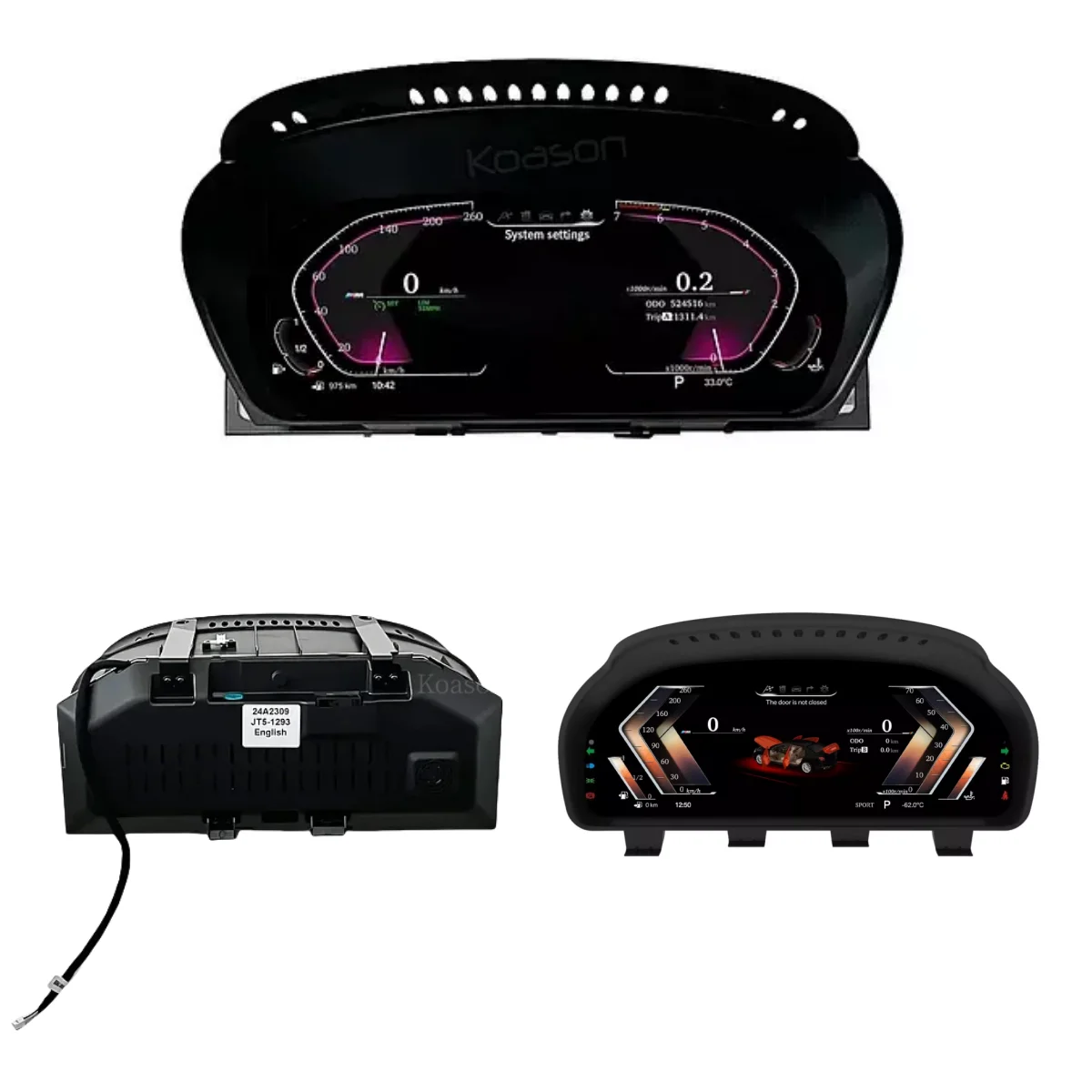 

12.3 Inch Full Digital LCD Display for 2003-2009 BMW E60 E61 E63 E64 Updated Cluster Instrument DVR Dash