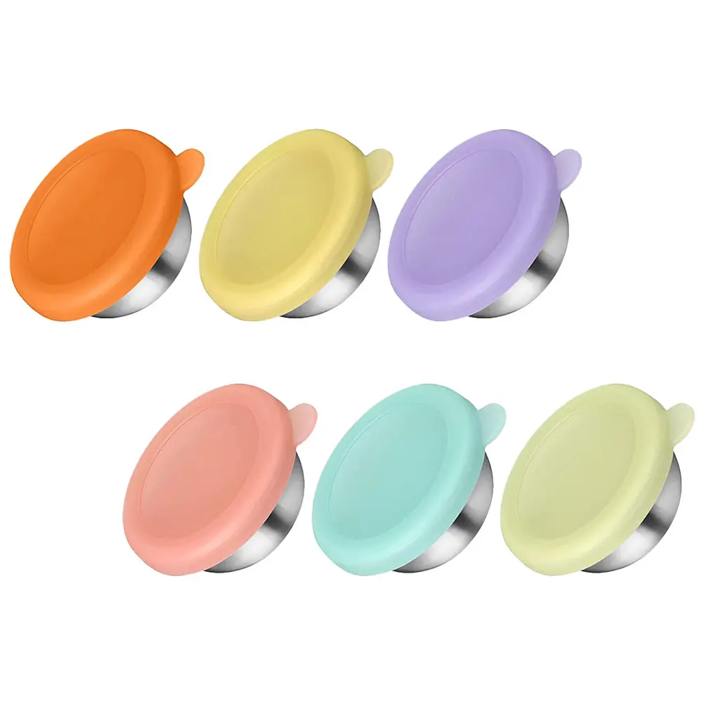 

6 Pcs Stainless Steel Condiment Containers Portable Mini Sauce Boxes for Picnic Travel Dressing Cups Lids Suitable Salt Pepper