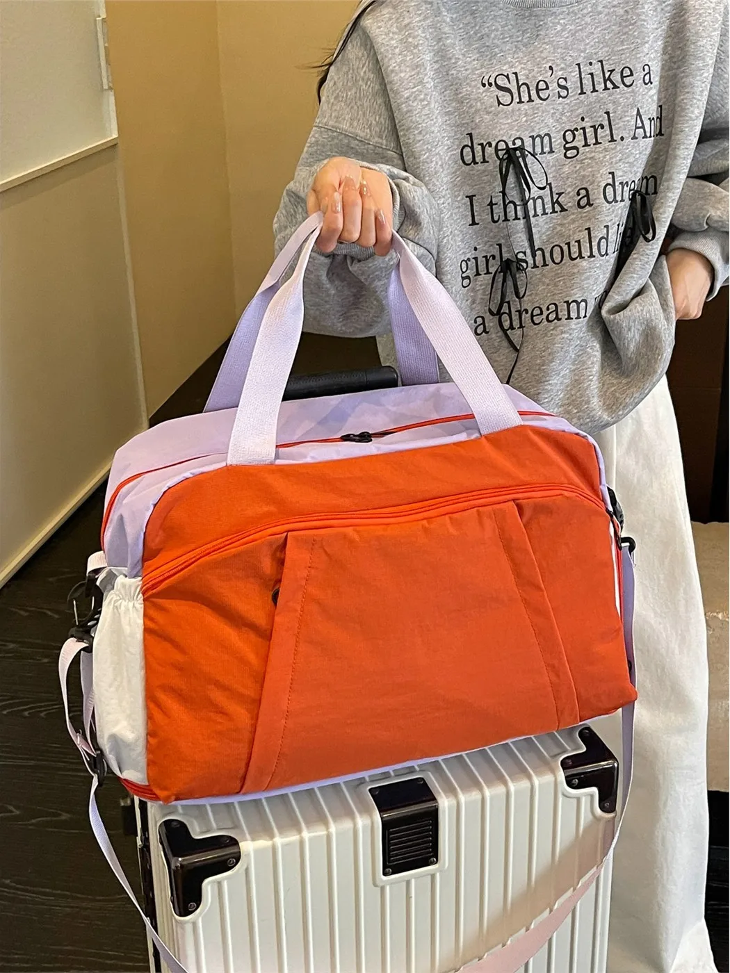 large-capacity-travel-bag-ladies-pregnancy-bag-handheld-luggage-fitness-bag-lightweight-suitcase-carry-on-business-trip-bag