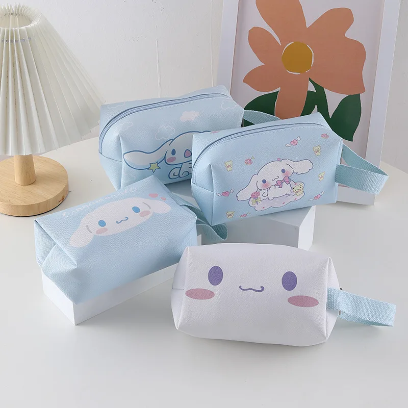 Sanrio Pencil Case Cartoon Cinnamoroll Student Handbag Large Storage School Stationery Storage Bag Children Girls Birthday Gift