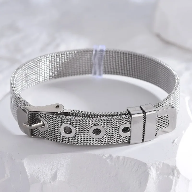 European and American Punk Style Metal Watch Strap Bracelet Female Fashion Stainless Steel Cold Style Jewelry