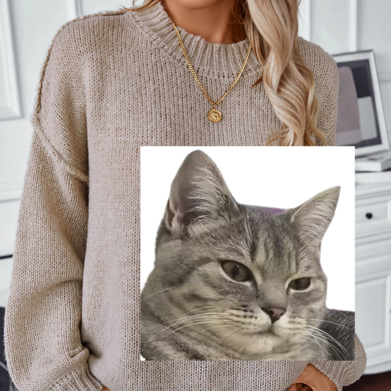 

Casual Pullover Sweater Loose Fit Fall Winter Tops for Women Women Lantern Sleeve Knit Sweaters Long Sleeve Knit Top