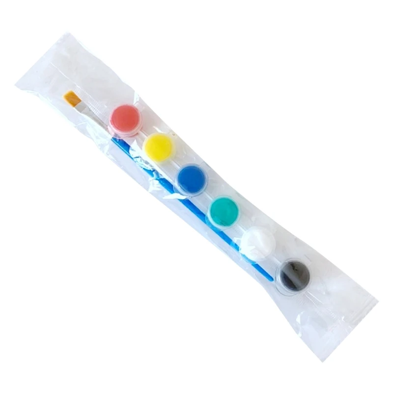 Washable Acrylic Paint Set 6 Color/12 Color Washable Paint with Paintbrush J60A