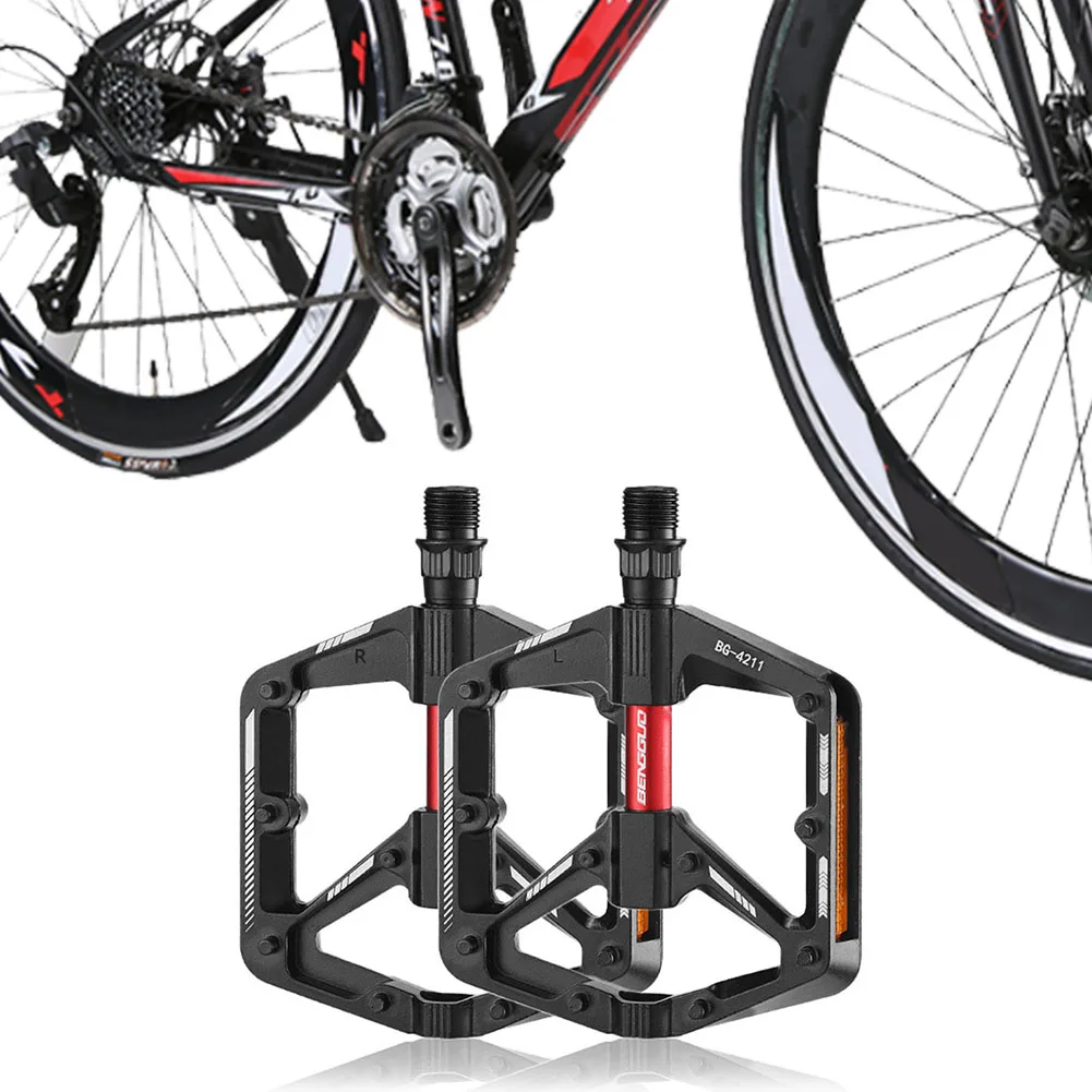 

Double DU Bearing Bike Flat Pedals Aluminum Alloy Ultralight Bike Pedals Waterproof Bicycle Platform Pedals Bike Accessories