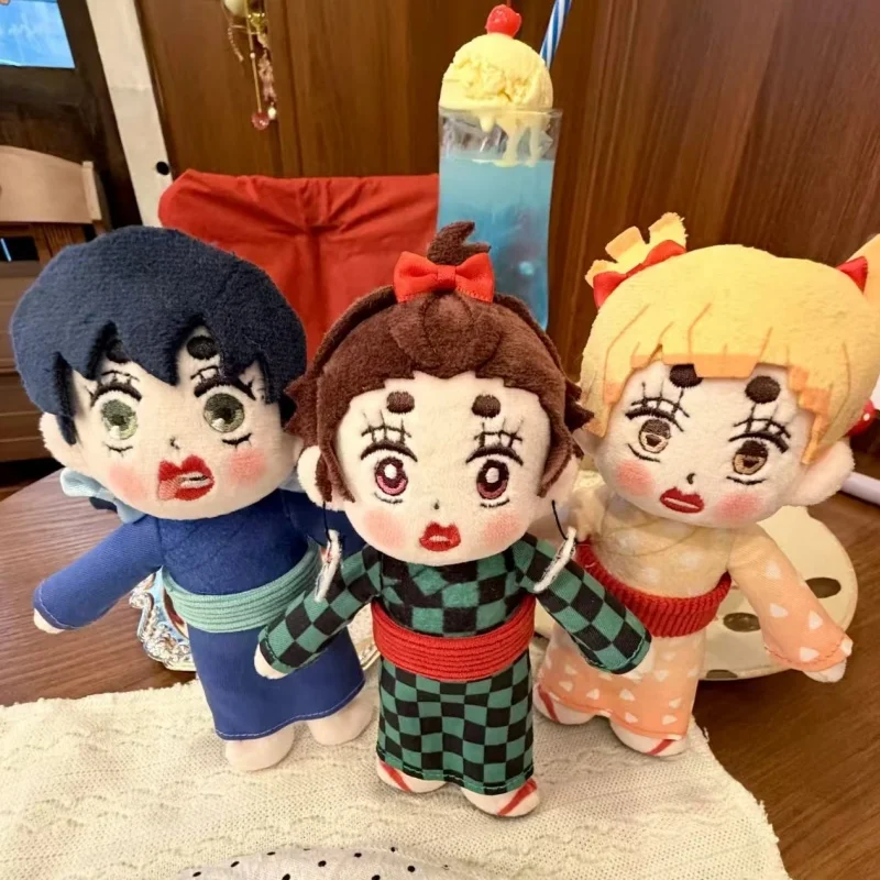 Approximately 12Cm Demon Slayer Agatsuma Zenitsu Wacky Abstract Ugly Doll Pp Cotton Filling Plush Toy Friend's Birthday Gift