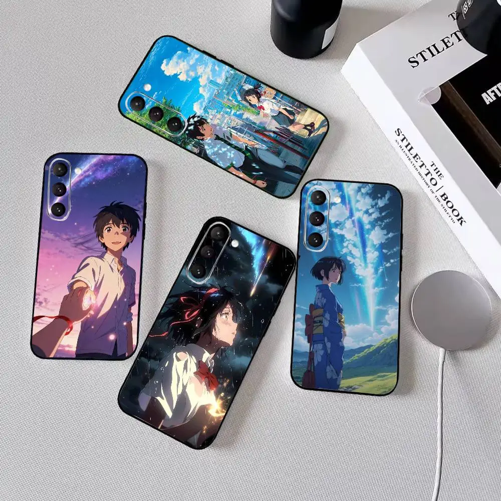 Your Name Phone Case Black Silicone Soft For Samsung Galaxy A73,A72,A71,A70,A53,A52,A51