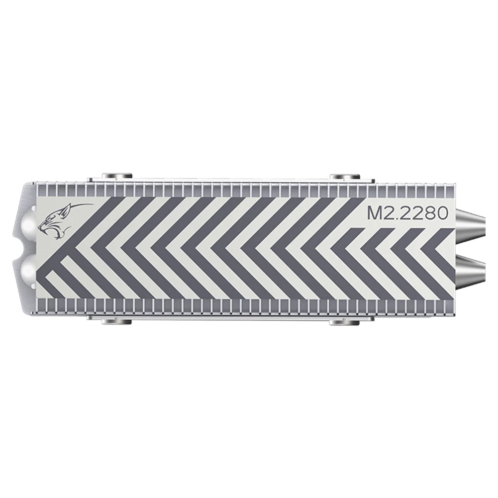 Radiator dysku SSD M.2 2280, radiator do dysku półprzewodnikowego, 2x AGHP Heat Pipe, lutowanie reflow z podkładką termoprzewodzącą.