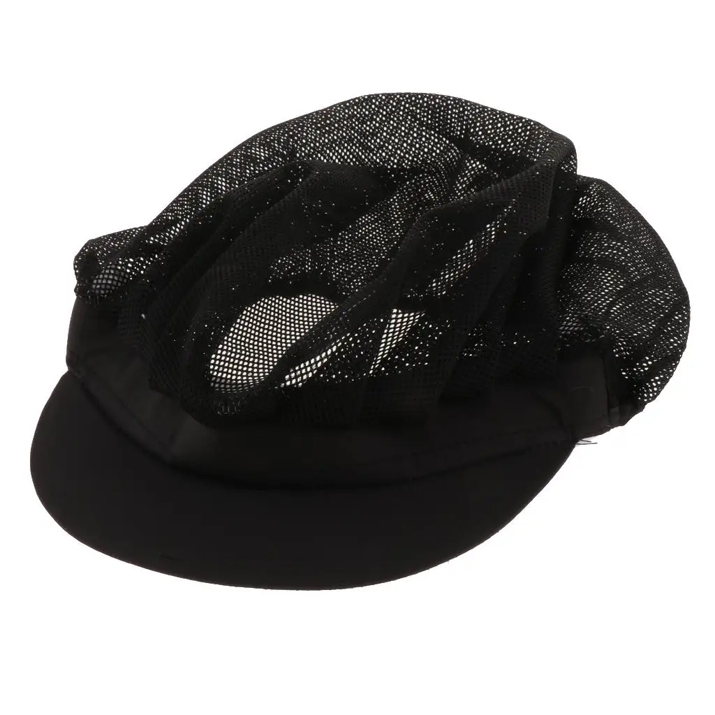 Baker Kitchen Cook Restaurants Cap Cotton Polyester Breathable Mesh Chef Hat Culinary Kitchen Grid Hat for Food Factory