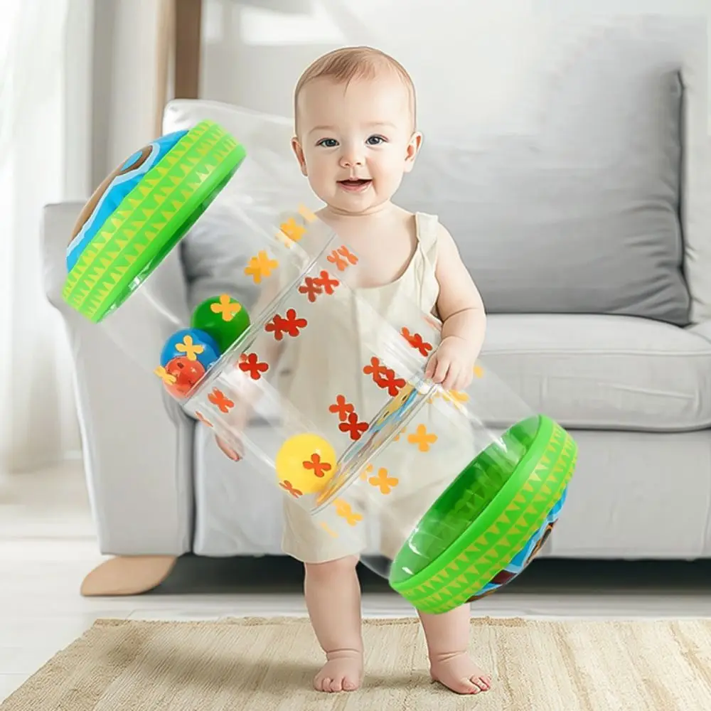 Ontwikkelingsactiviteit Speelgoed Kruiproller Baby's Ontwikkeling met balrammelaar Opblaasbaar kruipspeelgoed Transparante cartoon