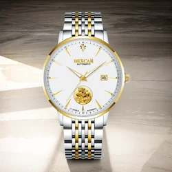 DEXCAR Men Mechanical Wristwatch 2024 New Luminous Calendar Automatic Watch For Men waterproof Golden Pixiu Series Reloj Hombre