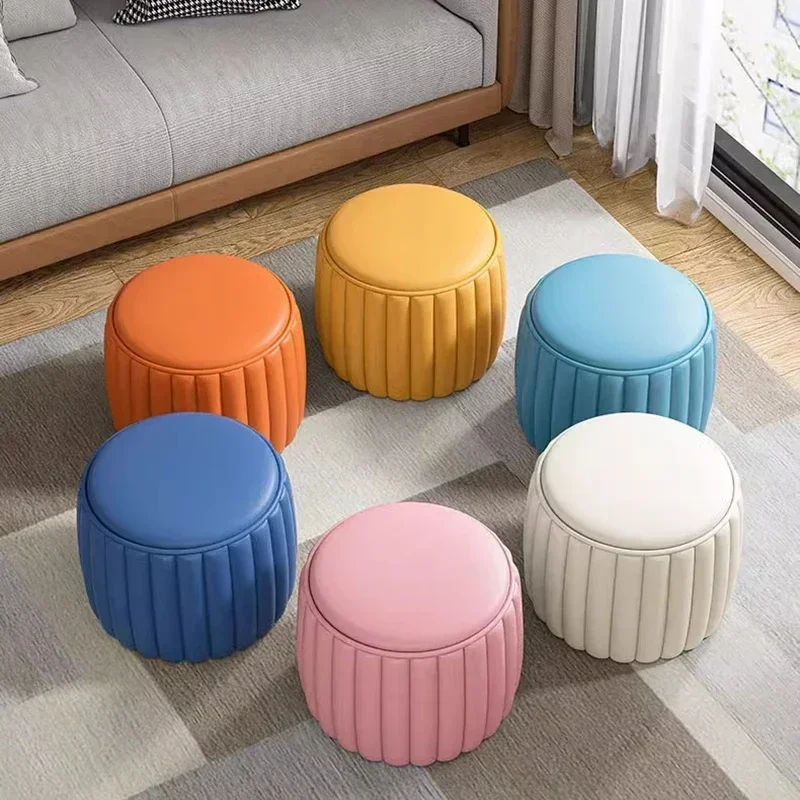 

Nordic Salon Vanity Chair Designer Modern Minimalist Portable Entryway Foot Stool Relaxing Ergonomic Tabouret Home Furniture