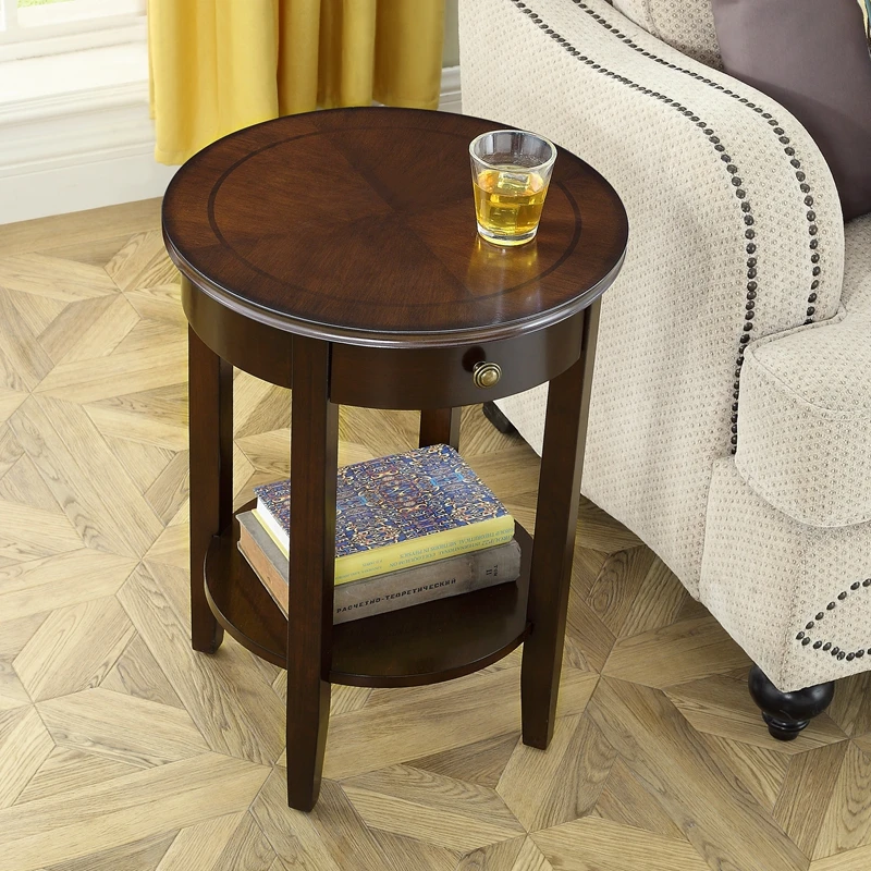 

Водонепроницаемый милый журнальный столик, простой прозрачный минималистичный мини-балконный столик, мобильный круглый деревянный столик Beistelltisch, скандинавская мебель