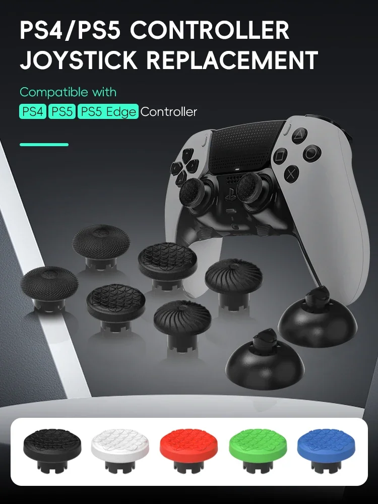 DATA FROG 8Pcs Thumbstick Cap For PS4 PS5 Edge Elite Controller Mushroom Hat Thumb Stick Caps For Xbox Series Joystick Accessori