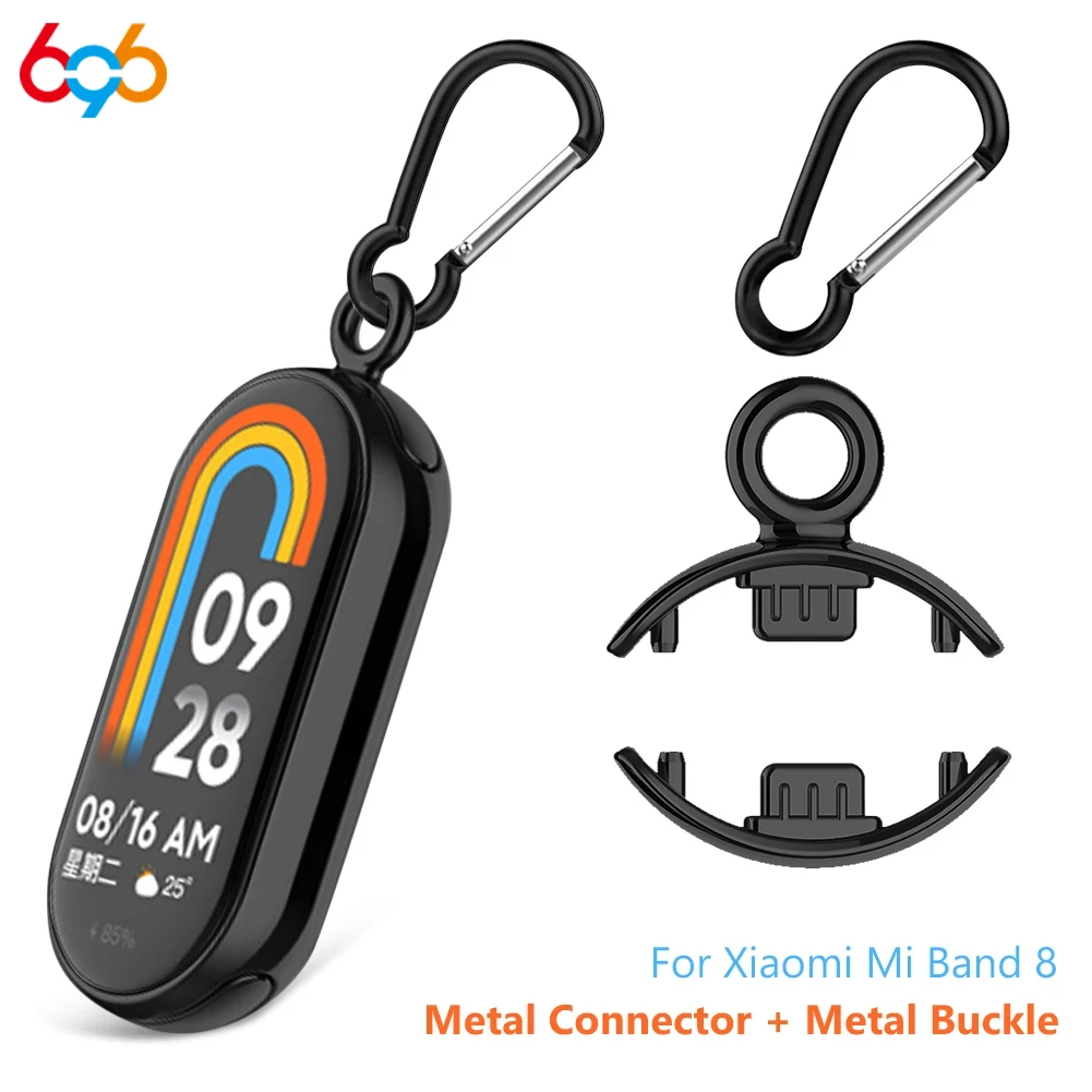 Pendant Necklace For Xiaomi Mi Band 8 Watch Hanging Chain Neck Bracelet Strap For mi band 8 Stainless Steel Metal Chain Buckle