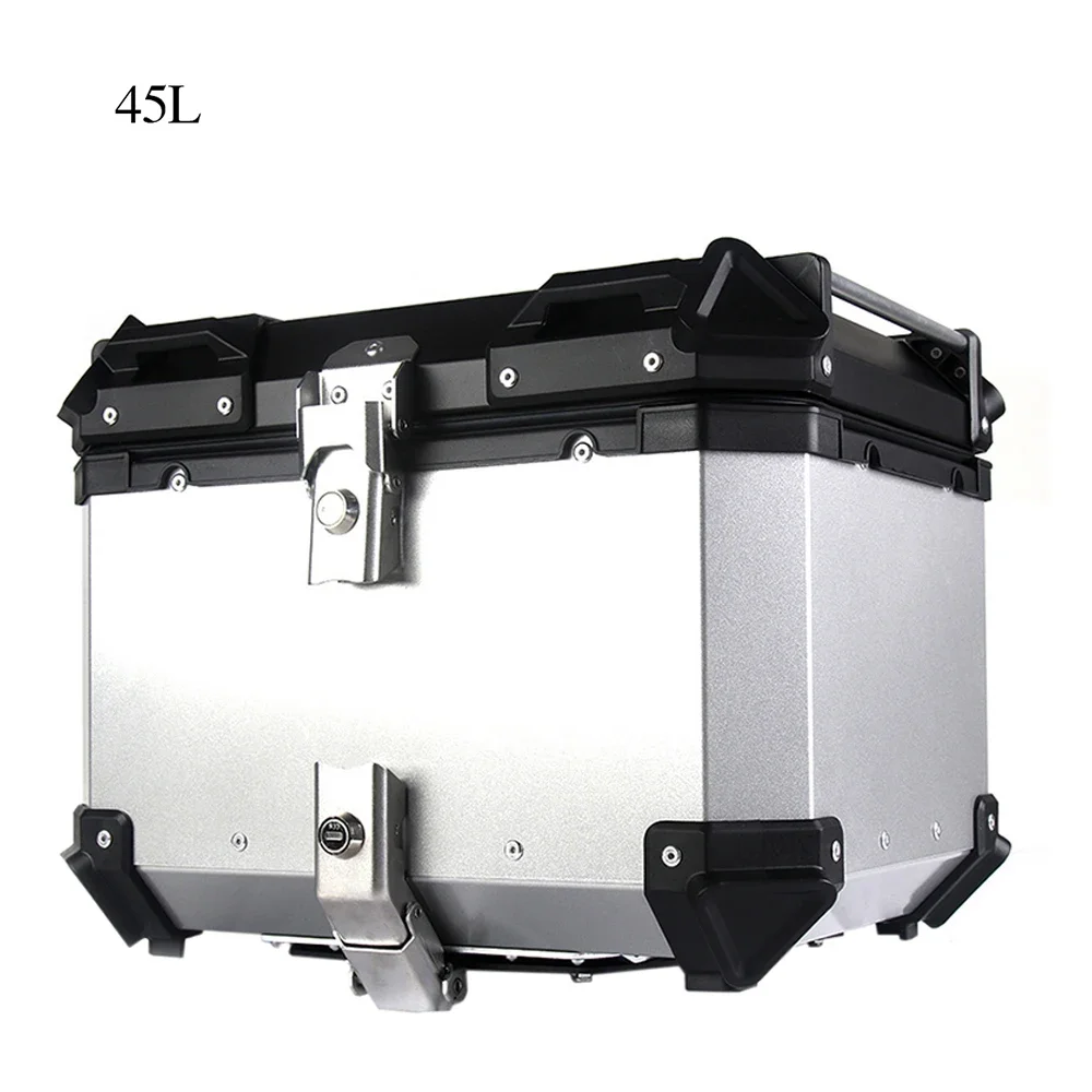 45L Universal Motorcycle Rear Top Luggage Case Storage Tail Box Motorbike Waterproof Tool Box for Honda Suzuki Kawasaki Yamaha