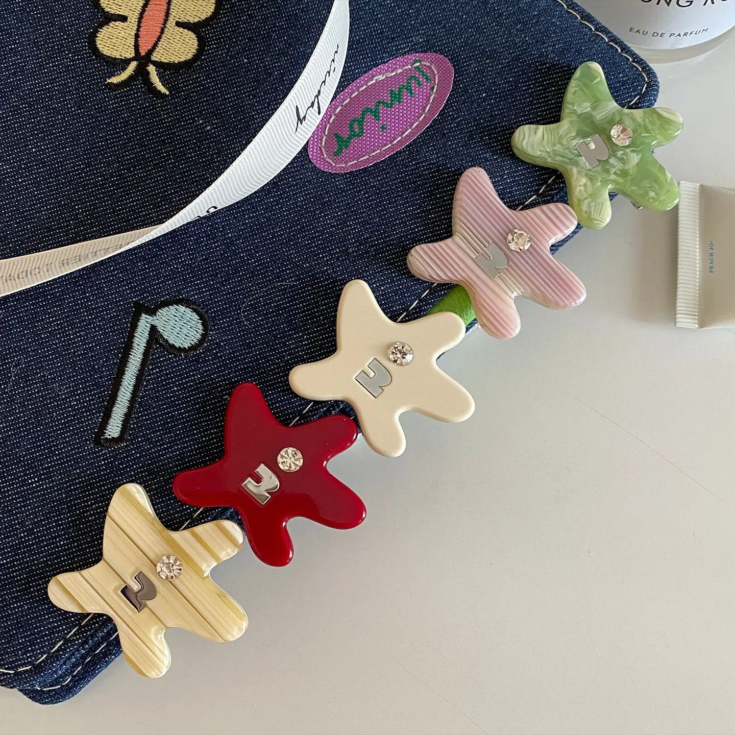 Korean Sweet Cool Funny Sea Star Hair Clip Letter Acetic Acid Hair Clip Fashion Versatile Niche Design Girls Bangs Side Hairpin