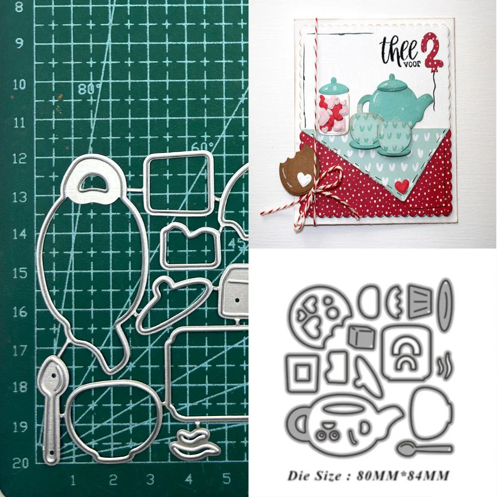 Teekanne Handwerk Metall Schablone Form Schneiden Stanzen Scrap book geschnitten Album Papier Karte Handwerk Prägung