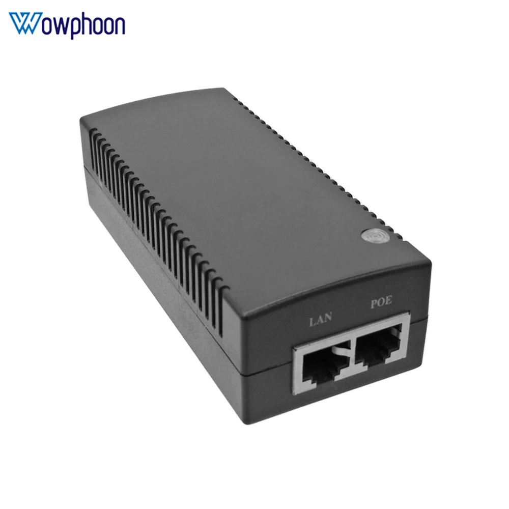 Adaptador de corriente de seguridad Gigabit CCTV, inyector POE, fuente de alimentación, teléfono con cámara IP Ethernet AC 100V-240V a DC 48V 1A inyector POE