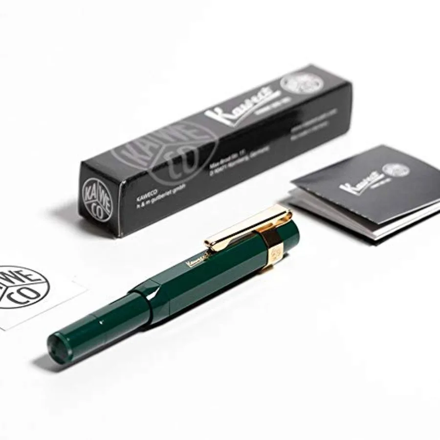 

Sport Classic Fountain Pen Green Fine Nib Sport Octagonal Clip Gold