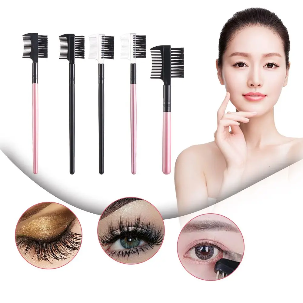 Hot Sale Makeup Beauty Dual Purpose Mascara Separator 2 in1 Eyebrow Brush Eyelash Comb