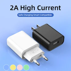 Ładowarka USB 5V 2A Zasilacz podróżny Uniwersalna ładowarka do telefonu iPhone Samsung Xiaomi Redmi Lg Wtyczka ścienna do ładowania UE/USA