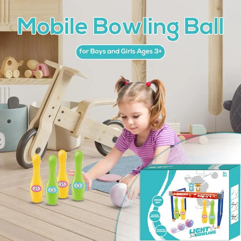 Bowling Toys Children Indoor Bowling With Balls And Goal Sports Toys For Boys And Girls Ages 3 Fun Playset For Indoor Outdoor