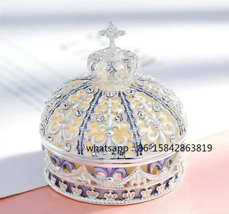 Jewelry Box, Crown Enamel, Marriage Proposal Ring Box, High-end Creative and High-end.