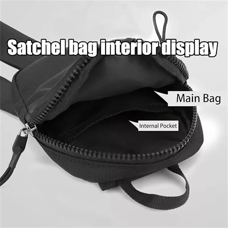 Men Waterproof Sling Chest Pack Fashion Small Black Crossbody Shoulder Zipper Bag Travel Workout Male Handbag New