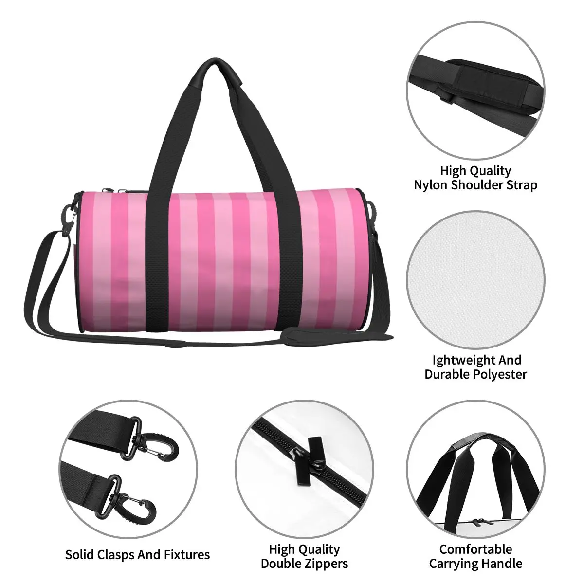 Bolsa de viaje con estampado divertido de Graffiti rosa, bolsa de gimnasio, bolsas deportivas portátiles, bolso de entrenamiento grande personalizado, bolsa de Fitness divertida para pareja