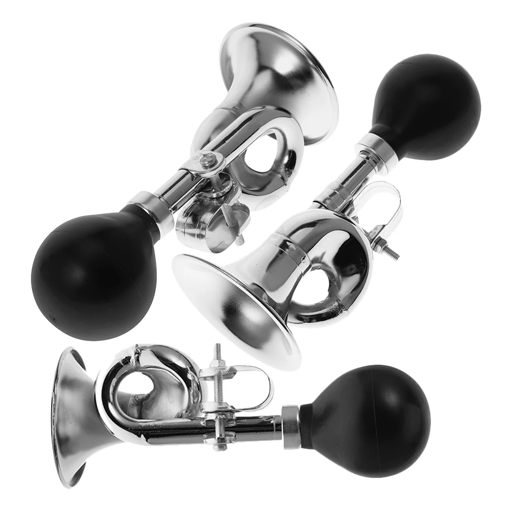 

3 Pcs Bicycle Bell Snail Horn for Adult Bikes Loud Sound Silver Durable Material Easy Install Bike Accessories Retro Portable