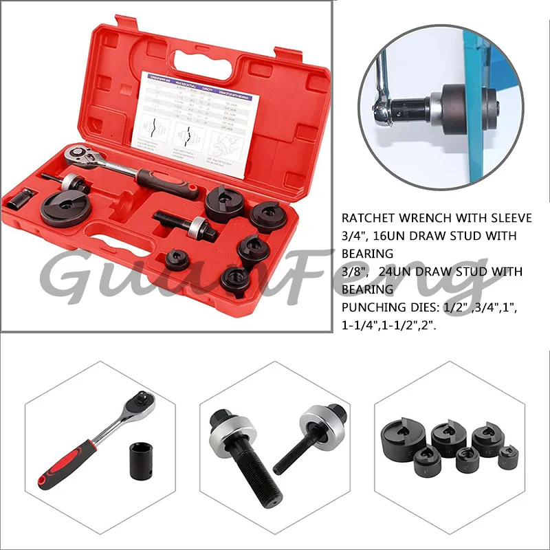 Mechanical Hole Opener Stainless Metal Mild Steel Plate Hole Punch 22.5-61.5Mm