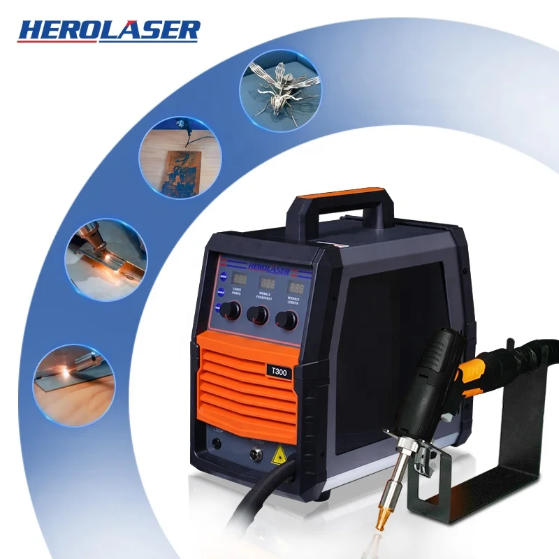 

Herolaser Air-Cooled DIY Small Table 13KG Lightweight 3-in-1 Maximum 300W Metal Fiber Laser Welding Machine