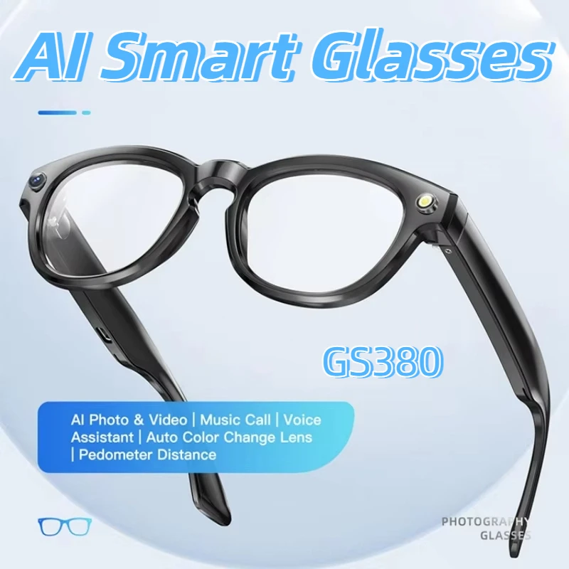 

Умные очки с камерой AI, водонепроницаемые Bluetooth-вызовы, воспроизведение музыки, умные очки, определение изображения, водонепроницаемые Bluetooth-очки 2025