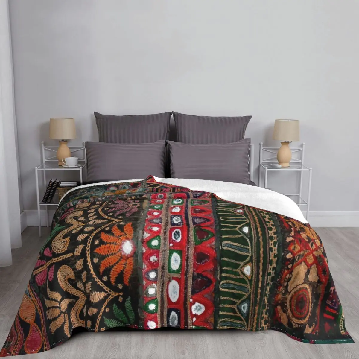 Morocco Style Blanket Bohemian Boho Vintage Bedspread Super Soft Warm Spread Sofa Bed Plush Bedroom Couch Fluffy Art