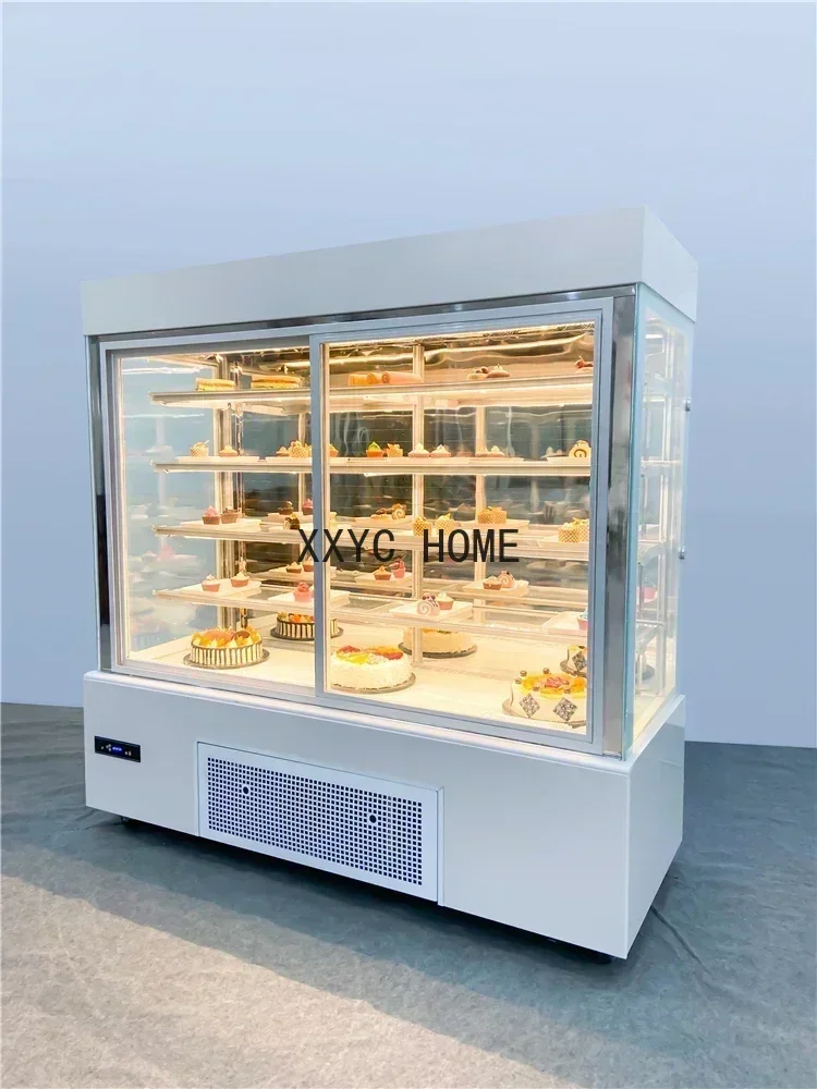 Vertical Cake Counter Commercial Dessert Refrigerated Display Cabinet Heightened Cake Display