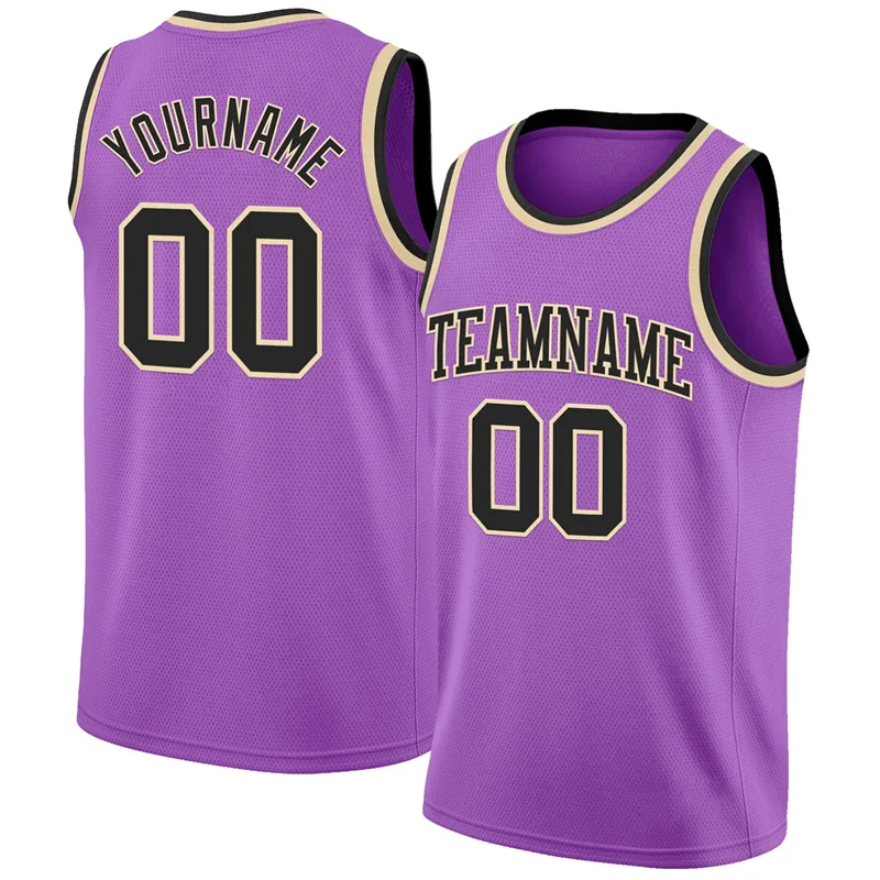 Purple Themed Basketball Vest Men Women O-neck Breathable Customized Name Number Sleeveless T-shirt Summer Fashion Gym Fitness